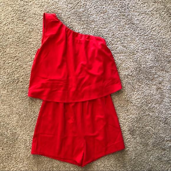 New Plumberry One-Shoulder Romper - Picture 4 of 8